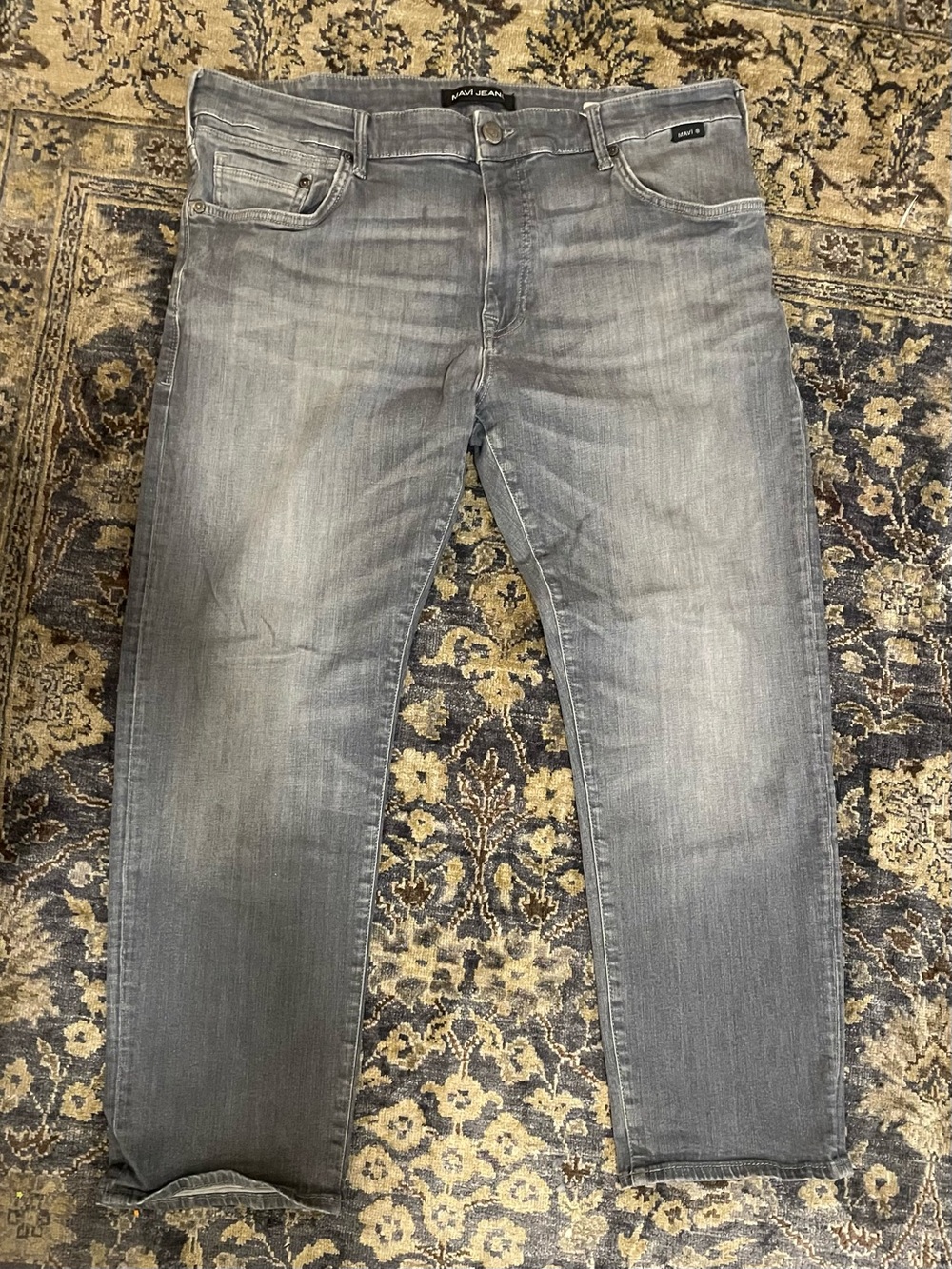 Mavi Men’s Gray Relaxed Straight Jeans